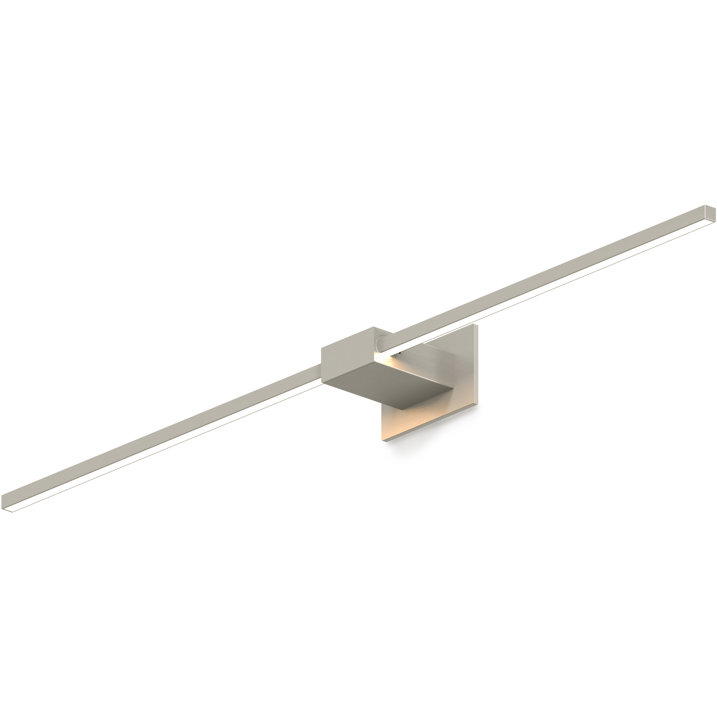 Z-Bar LED 4 inch Brushed nickel Wall Sconce Wall Light, Center Mount